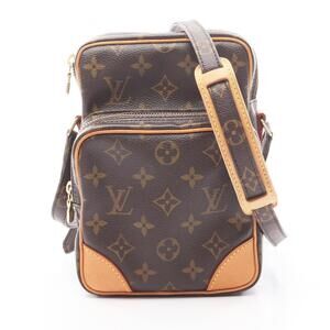 LOUIS VUITTON Authentic Brown Monogram Leather Shoulder Bag